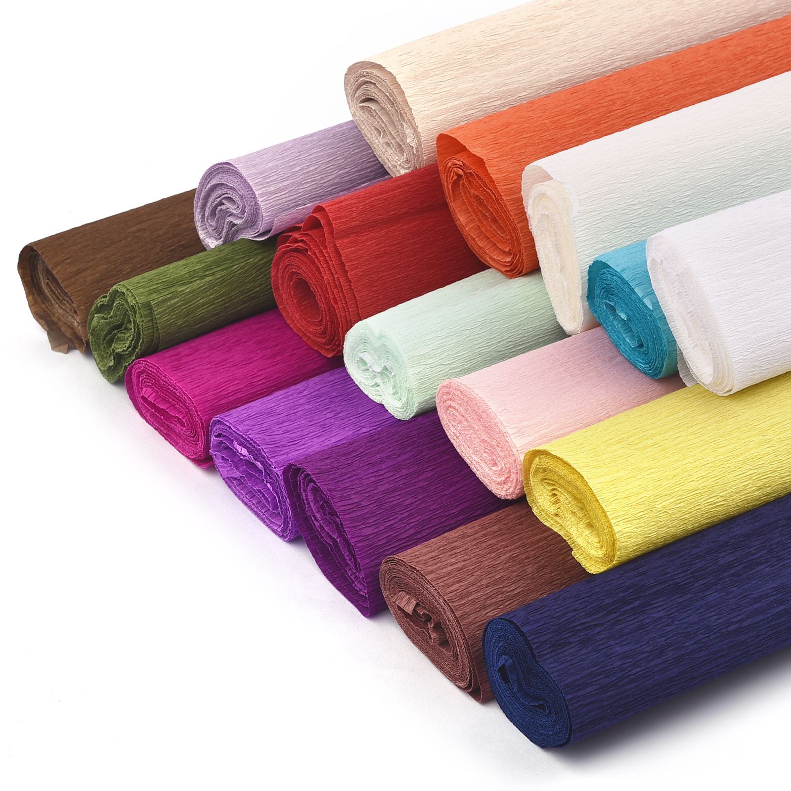 Flower Wrap Kraft - 17 Kleuren 50X250Cm Gekleurde Crêpe Papierrol
