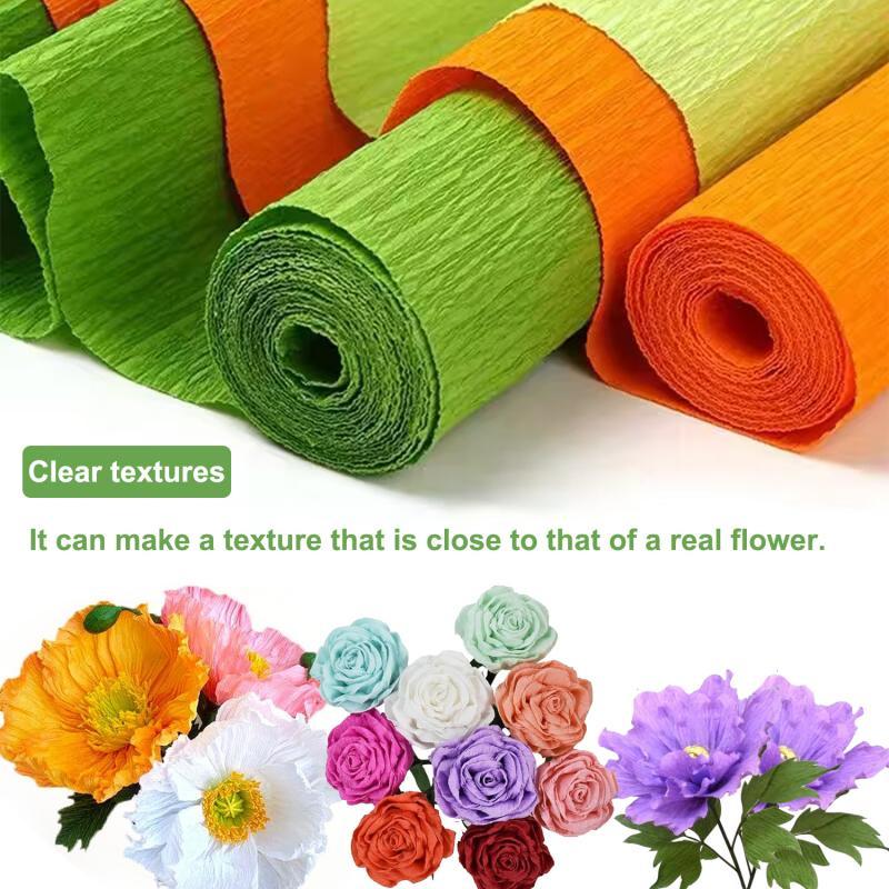 Flower Wrap Kraft - 50x250 cm Gekleurde Crêpe Papierrol Origami