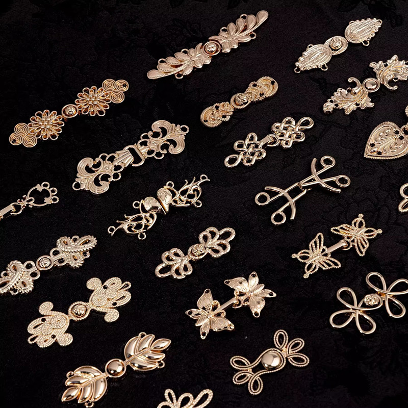 Flower Frog Pin - 5 stks Retro Metalen Knop Trui