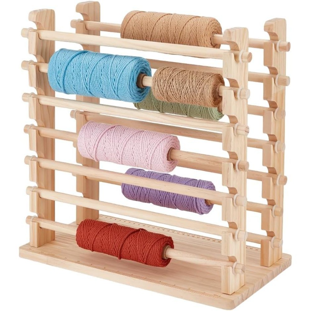 Florist Supply Ribbon - Houten lintendoos met twee rijen, lintorganizer