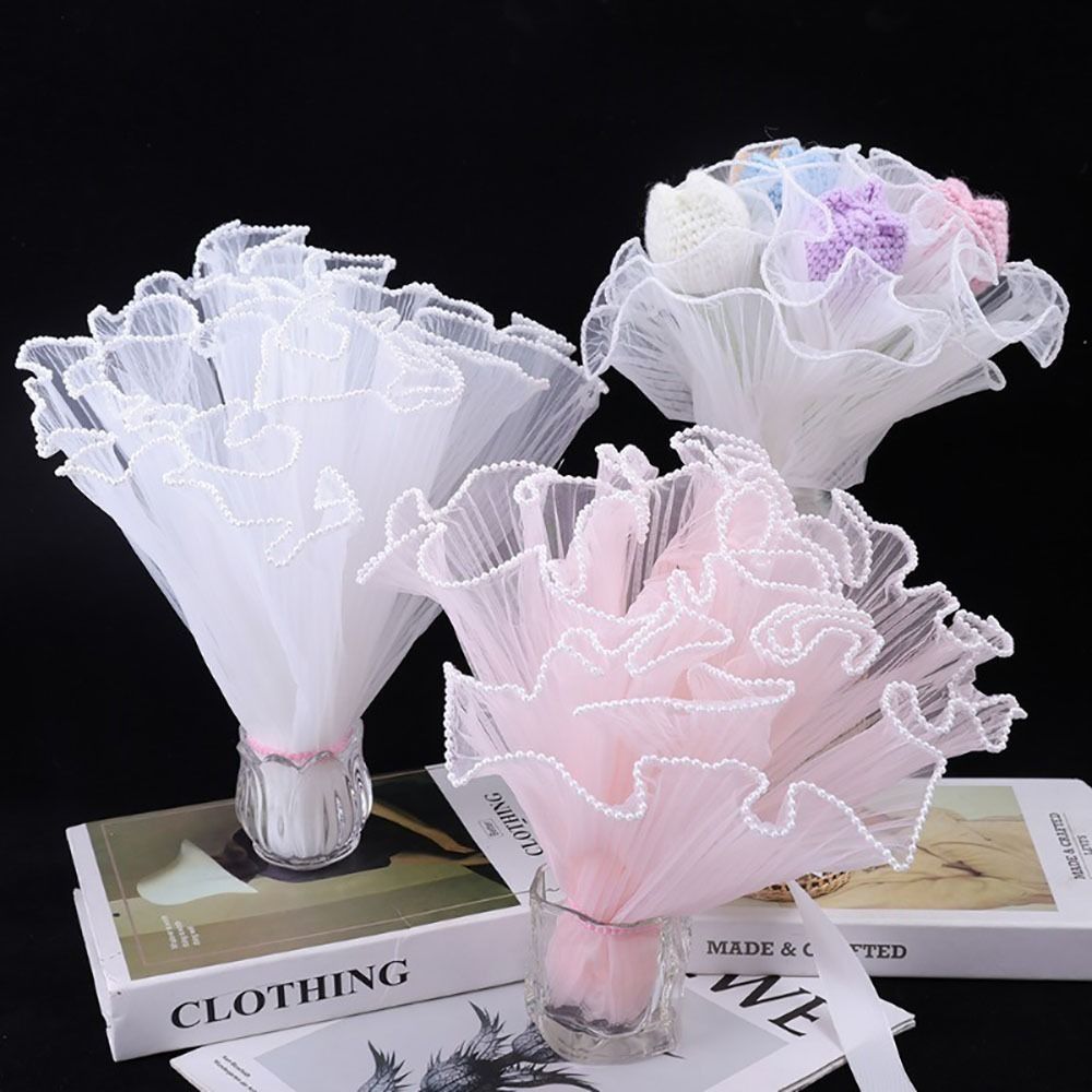 Flower Wrap Kraft - Parel Kant Bloem Inpakdoek Golfgaren Bloemist