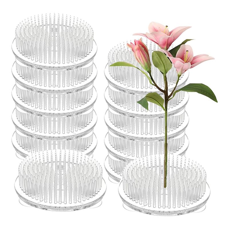 Flower Frog Pin - Set van 12 doorzichtige plastic pin-kikkers