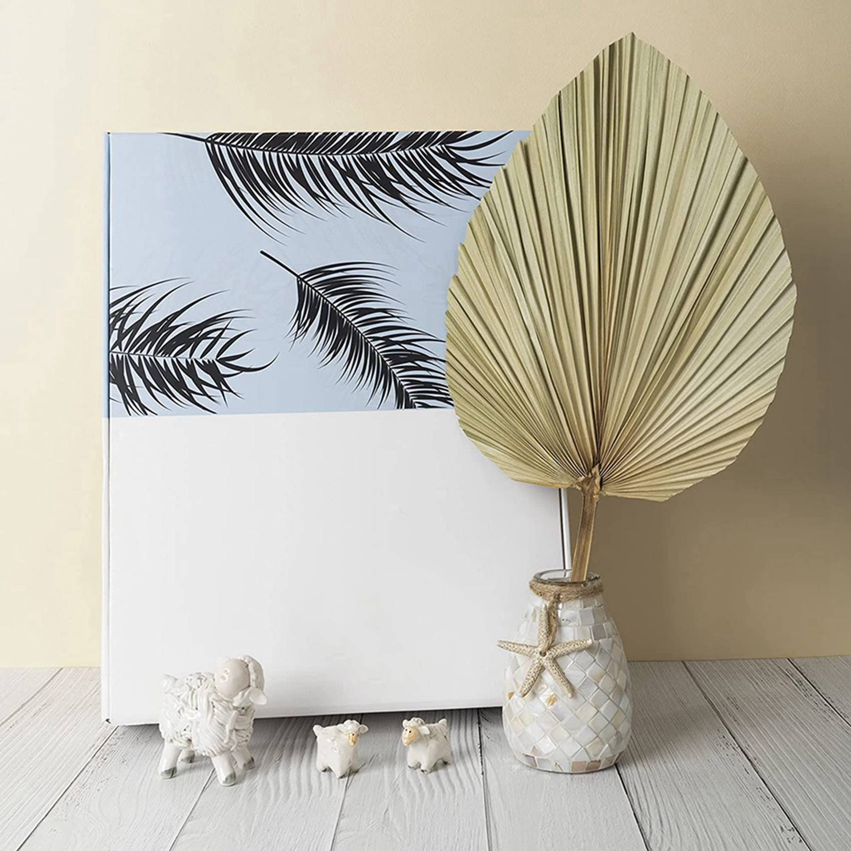 Palm Leaf Dried - Gedroogde Palmbladeren Kamerdecoratie 10 Stuks -