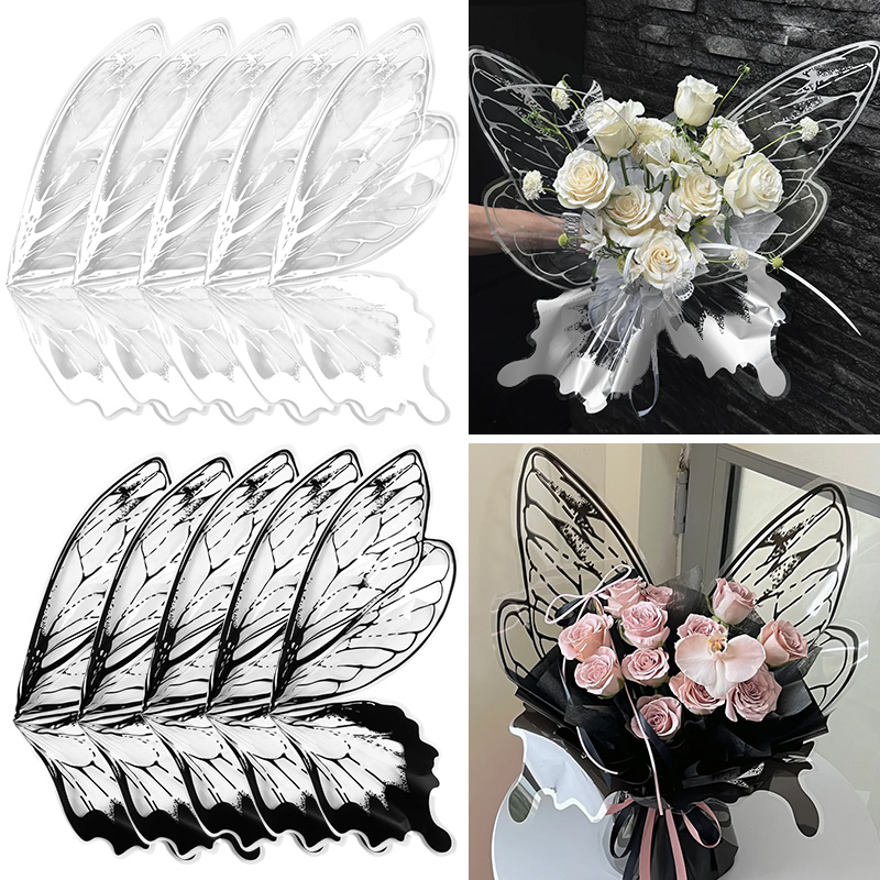 Flower Wrap Kraft - 24 Stuks Vlindervleugels Vorm Bloem Inpakpapier