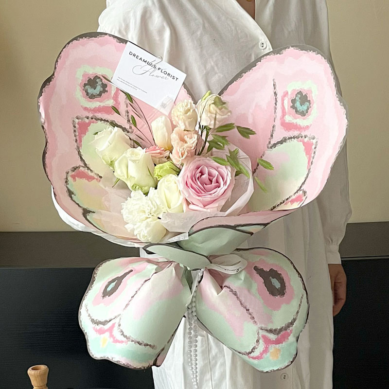 Flower Wrap Kraft - 20 stks Vlinder Vleugelvormige Boeket Inpakpapier