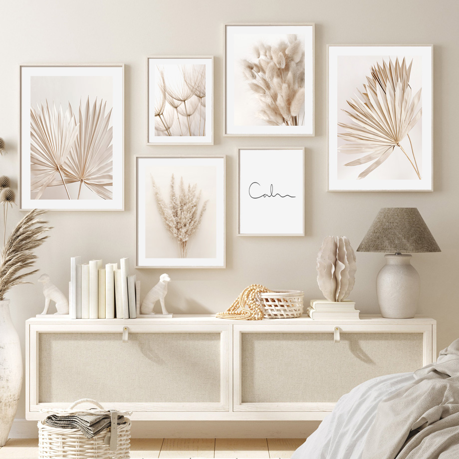 Neutraal Beige Boho Wandkunst  - Palm Leaf Dried recensie en prijs