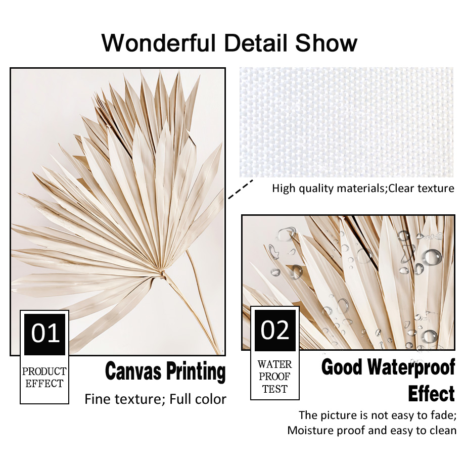 Neutraal Beige Boho Wandkunst  - Palm Leaf Dried recensie en prijs