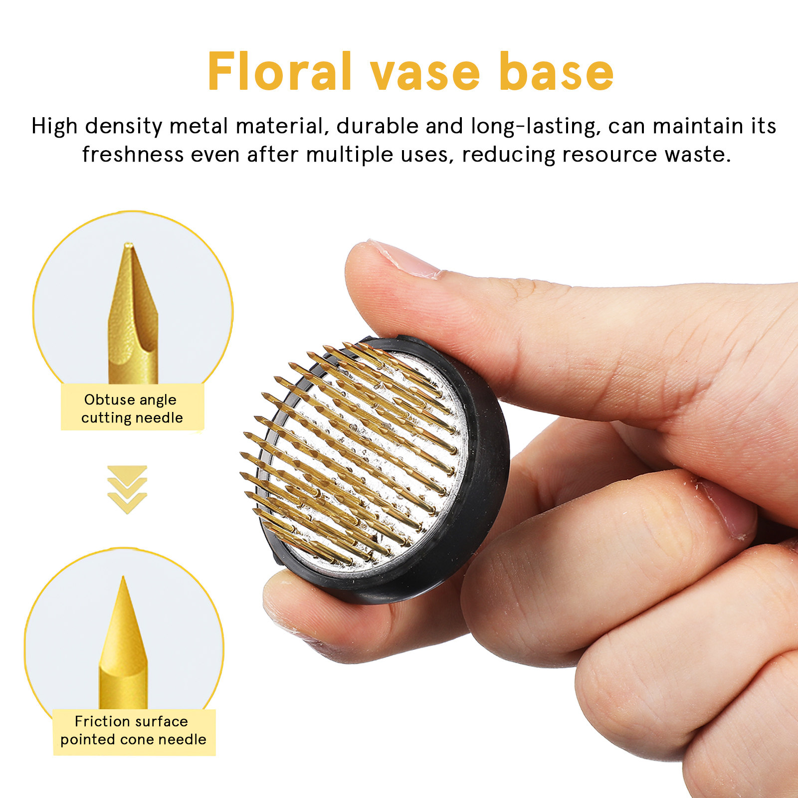 3-delige bloemenkikkerbasis, s - Flower Frog Pin recensie en prijs