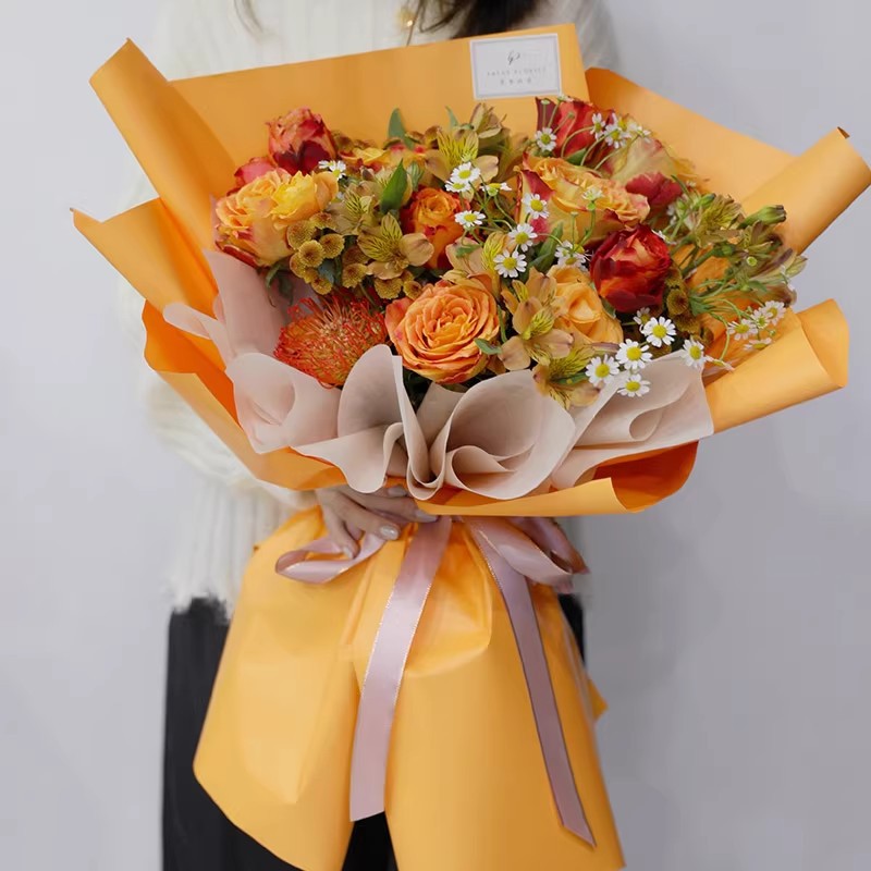 Koreaanse Stijl Effen Kleur Pa - Flower Wrap Kraft recensie en prijs