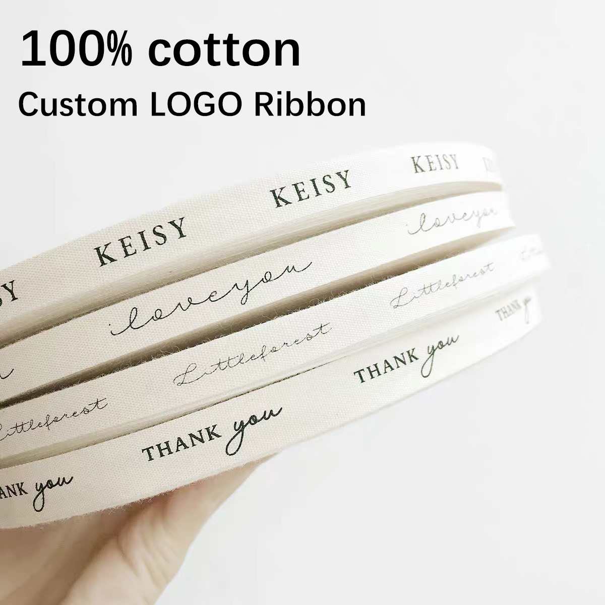 Aangepaste logo katoenen lint  - Florist Supply Ribbon recensie en prijs
