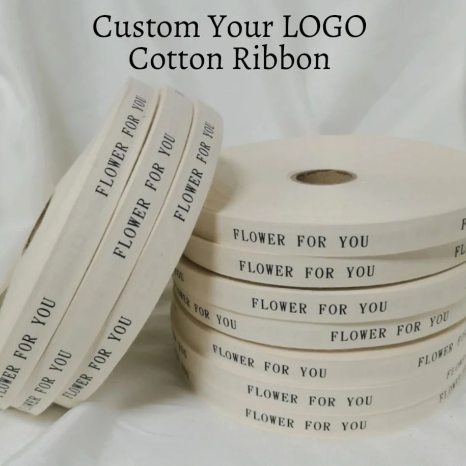 Aangepaste logo katoenen lint  - Florist Supply Ribbon recensie en prijs