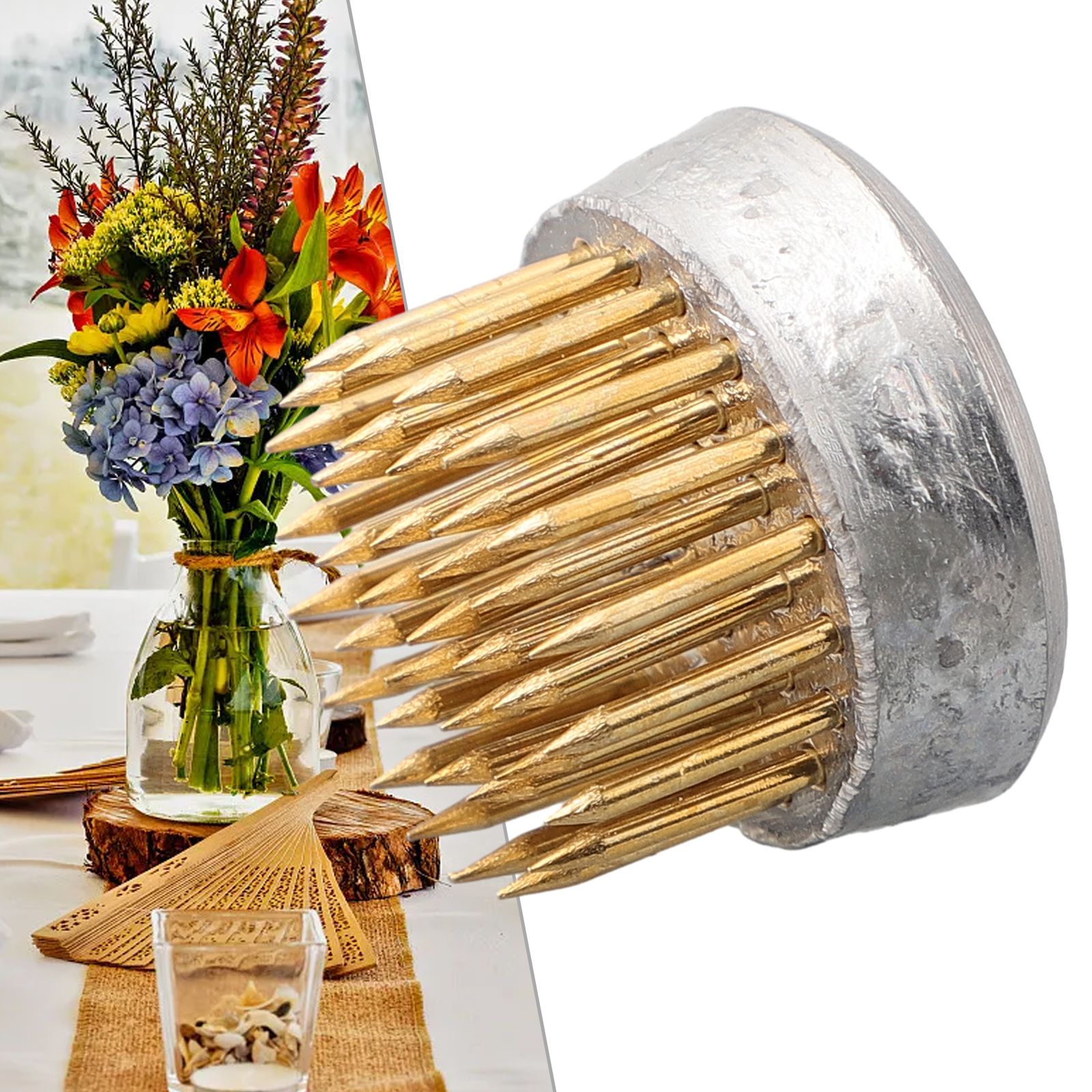 Ronde Ikebana Bloem Kikker Met - Flower Frog Pin recensie en prijs