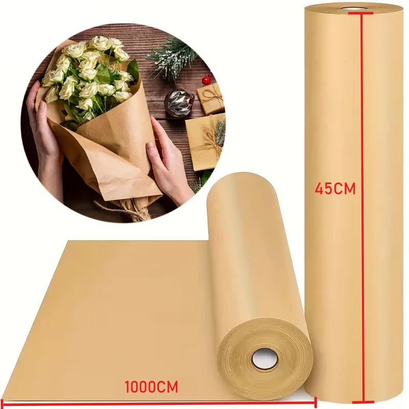 45CM * 1000CM Bruin Kraft-inpa - Flower Wrap Kraft recensie en prijs
