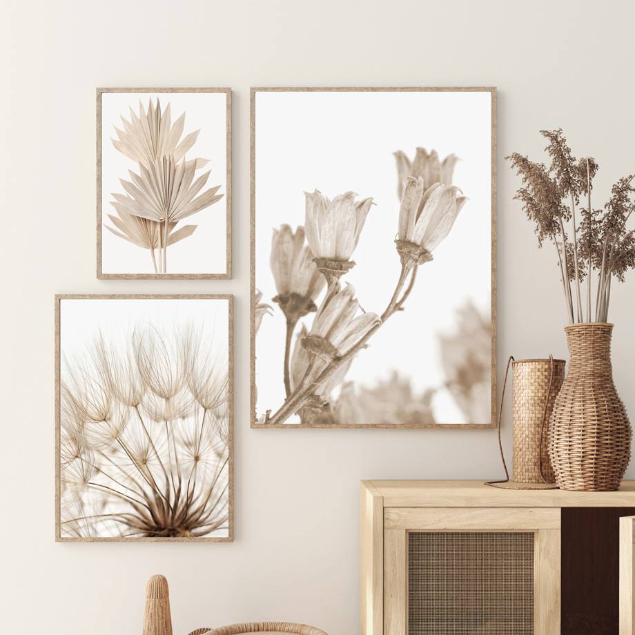 Neutraal Beige Boho Wandkunst  - Palm Leaf Dried recensie en prijs